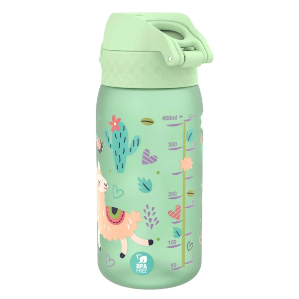 ION8 Zielona butelka na wodę dla dzieci w lamy 350 ml