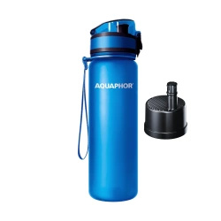 Aquaphor City 0,5L Niebieska butelka filtrująca wodę z wkładem