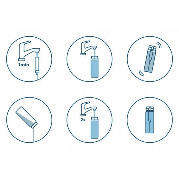 Wessper ActiveMax Clarti Glass Szara szklana butelka filtrująca 0,68l