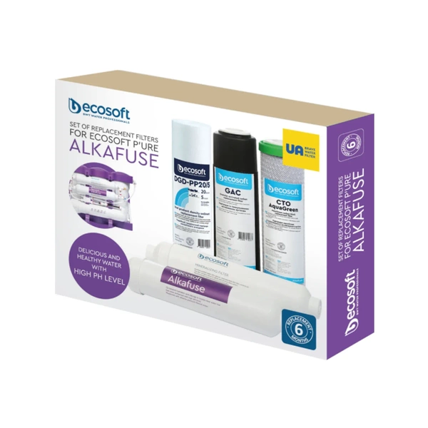 Ecosoft Pure Alkafuse Zestaw 5 wkładów do filtra odwróconej osmozy