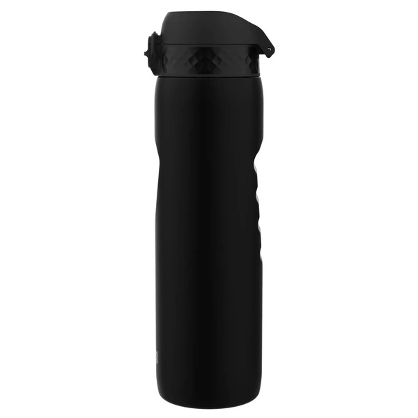ION8 Czarna butelka na wodę z miarką motywacyjną 1000 ml