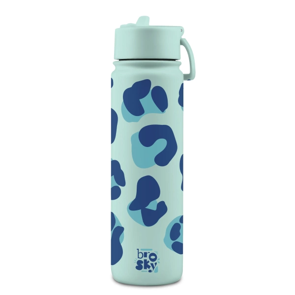 Brosky Wild Miętowa butelka na wodę z nadrukiem w motyw zwierzęcy 680 ml
