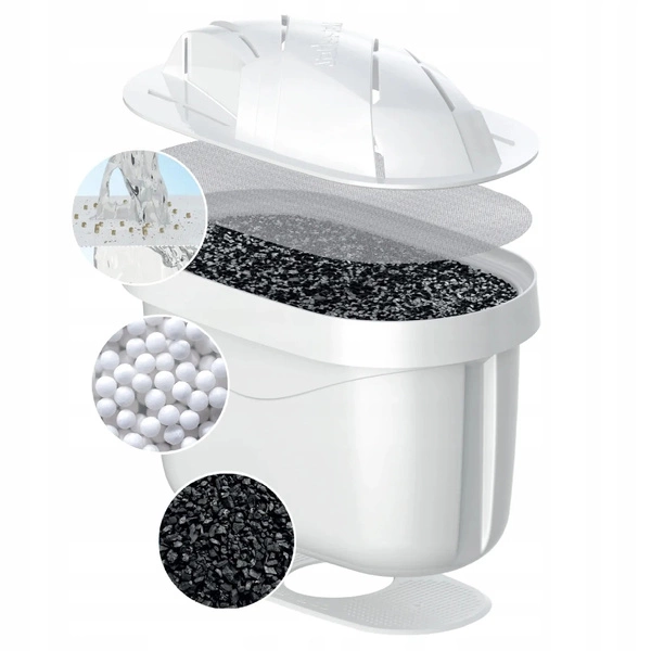 Wessper AquaMax Crystalline 3L Szary szklany dzbanek filtrujący