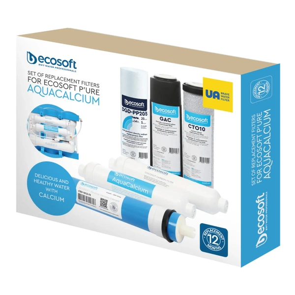 Ecosoft Pure Aquacalcium Zestaw 6 filtrów do systemów odwróconej osmozy