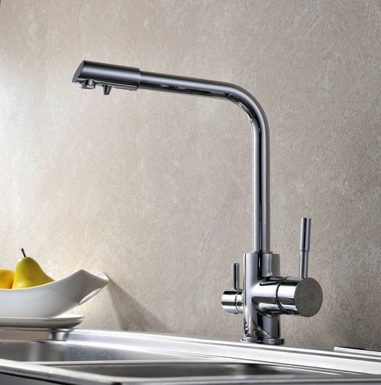 Blue Water Amanda Chrom Trójdrożna bateria kuchenna