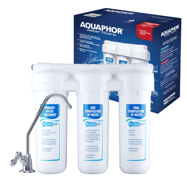 Aquaphor Trio Norma - kompaktowy filtr podzlewowy oczyszczający i zmiękczający