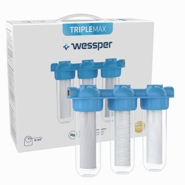 Wessper Triplemax 3/4" 3-stopniowy narurowy system oczyszczania wody